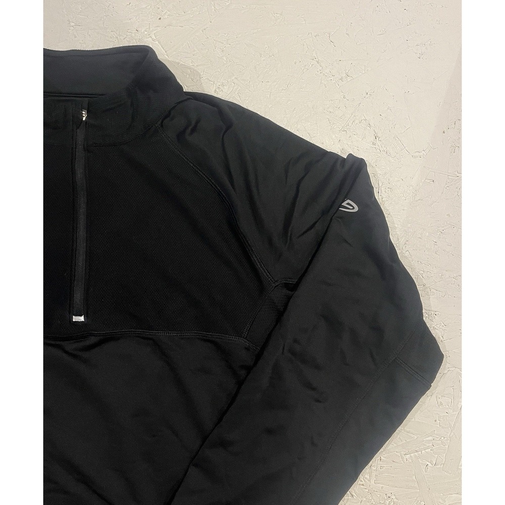 Champion Shirt Mens M Duo Dry‎ Black Quarter Zip Long Sleeve Athletic - Picture 5 of 9
